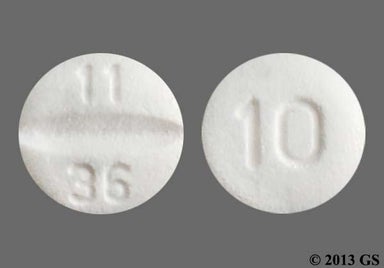 White Round 11 36 - Escitalopram 10mg Tablet