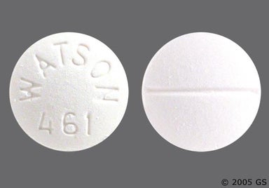 White Round WATSON 461 - Glipizide 10mg Tablet