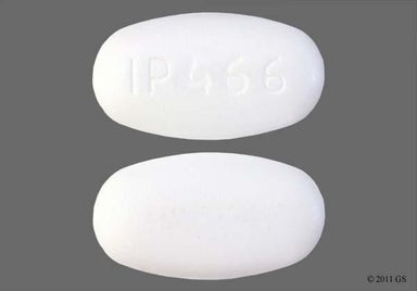 White Oblong IP 466 - Ibuprofen 800mg Tablet