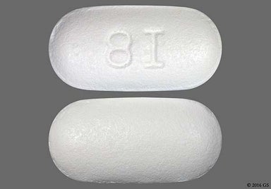 White Oblong 8I - Ibuprofen 800mg Tablet