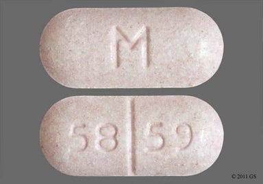 Pink Oval 58 59 - Metaxalone 800mg Tablet