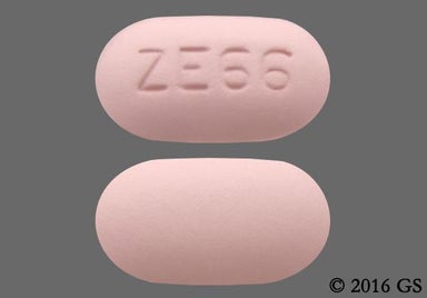 Pink Oval Ze66 - Glipizide/Metformin Hydrochloride 5mg-500mg Tablet