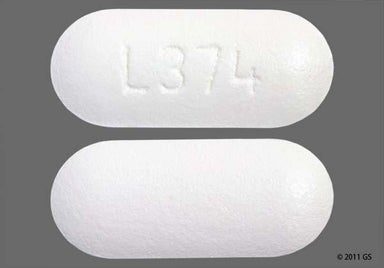 White Oblong L 374 - GoodSense Migraine Formula Caplet