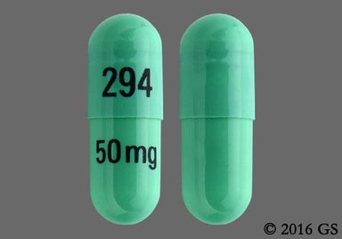 Green Capsule 294 50mg - Indomethacin 50mg Capsule