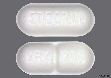 White Oblong Vrx 205 And Edecrin - Ethacrynic Acid 25mg Tablet