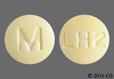 Yellow Round L H 2 And M - Lisinopril/Hydrochlorothiazide 20mg-12.5mg Tablet