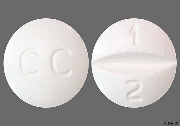 White Round Cc And 1 2 - Flecainide Acetate 100mg Tablet.