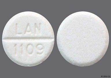 White Round LAN 1109 - Isoniazid 300mg Tablet