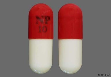 Orange, White Capsule NP 10 - Piroxicam 10mg Capsule