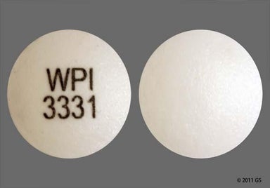 White Round WPI 3331 - Bupropion Hydrochloride 150mg Extended-Release (XL) Tablet