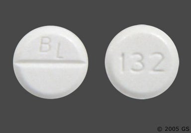 White Round 132 - Metaproterenol Sulfate 10mg Tablet