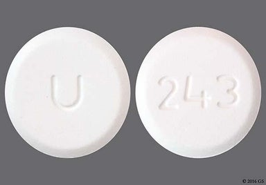 White Round 243 And U - Amlodipine Besylate 10mg Tablet