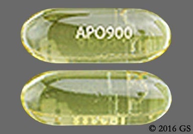Yellow Capsule APO900 - Omega-3-Acid Ethyl Esters 1g Softgel