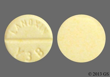 Yellow Round LANOXIN Y3B - Digoxin 0.125mg Tablet
