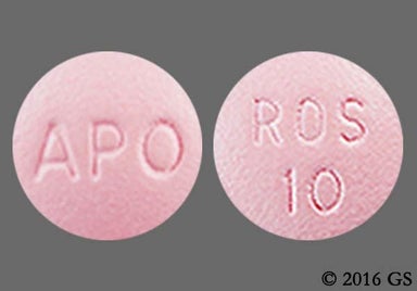 Pink Round ROS 10 - Rosuvastatin Calcium 10mg Tablet