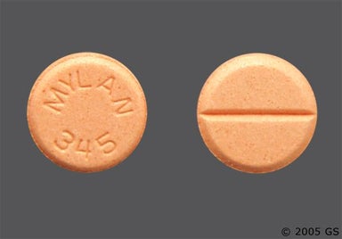 Orange Round MYLAN 345 - Diazepam 5mg Tablet