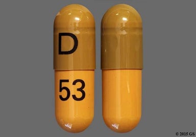 Green, Orange Capsule D 53 - Tamsulosin Hydrochloride 0.4mg Capsule