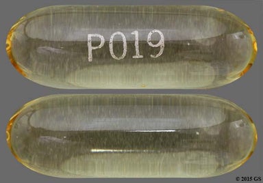Yellow Capsule P019 - Omega-3-Acid Ethyl Esters 1g Softgel