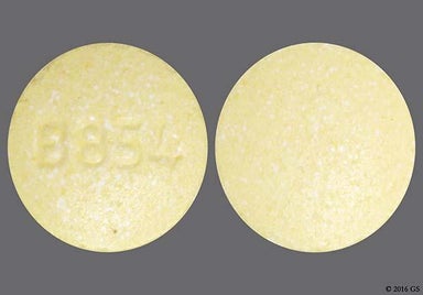 Yellow Round B854 - Repaglinide 1mg Tablet