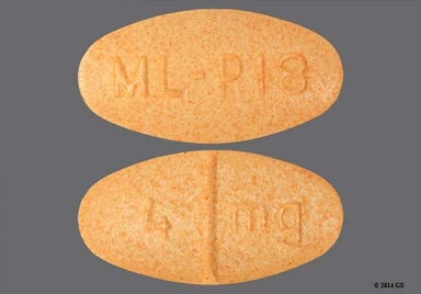 Orange Oval ML-P18 - Doxazosin Mesylate 4mg Tablet
