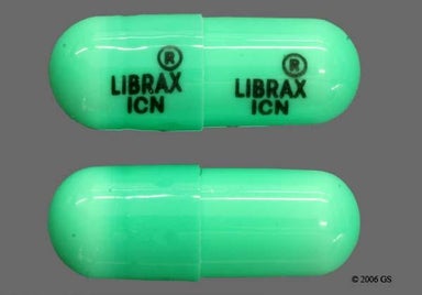 Green Capsule LIBRAX ICN LIBRAX ICN - Chlordiazepoxide Hydrochloride/Clidinium Bromide 5mg-2.5mg Capsule