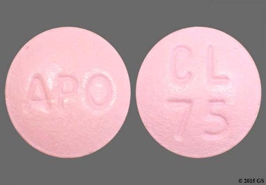 Pink Round CL 75 - Clopidogrel 75mg Tablet