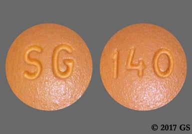 Yellow Round 140 And Sg - Donepezil Hydrochloride 10mg Tablet