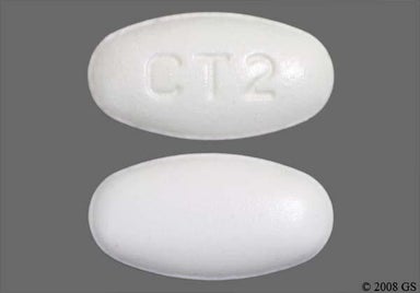 Red And White Oblong Ct2 - Zileuton 600mg Extended-Release Tablet