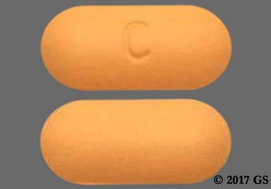 Orange Oblong C - Abacavir Sulfate/Lamivudine 600mg-300mg Tablet