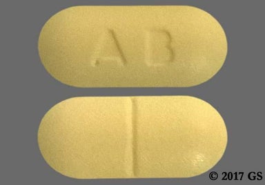 Yellow Oblong A B - Abacavir 300mg Tablet