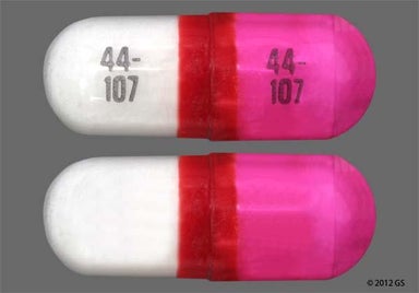 Pink, White Capsule 44-107 44-107 - CVS Allergy Relief 25mg Capsule