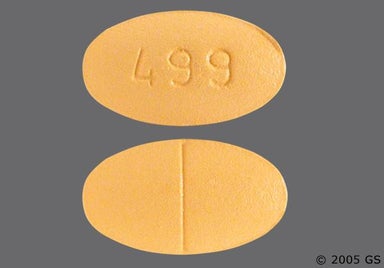 Yellow Oval 499 - Mirtazapine 15mg Tablet