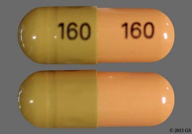 Green, Yellow Capsule 160 160 - Tamsulosin Hydrochloride 0.4mg Capsule