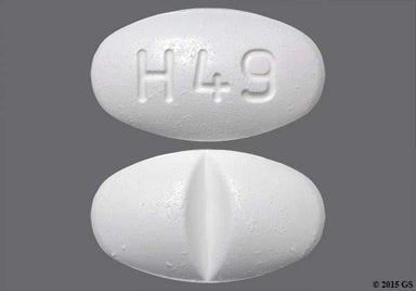 White Oval H 49 - Sulfamethoxazole/Trimethoprim 800mg-160mg Tablet