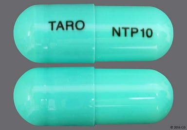 Green Capsule TARO NTP10 - Nortriptyline Hydrochloride 10mg Capsule