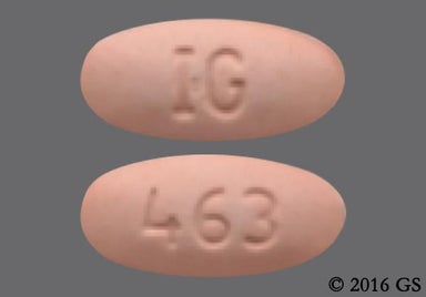 Pink Oval 463 - Rizatriptan Benzoate 10mg Tablet