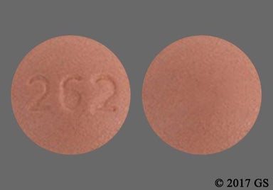 Peach Round 262 - Quetiapine Fumarate 25mg Tablet