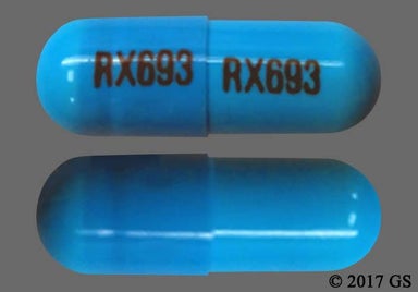 Blue Capsule RX693 RX693 - Clindamycin Hydrochloride 300mg Capsule