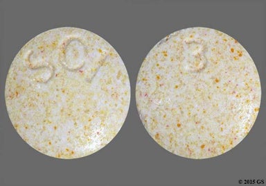 White Round 3 And Sci - Multivitamin with Fluoride 1mg Chewable Tablet