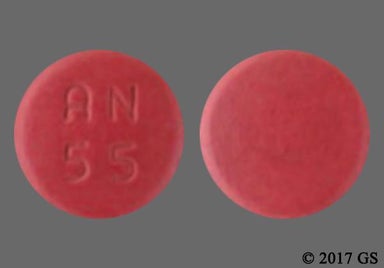 Pink Round AN 55 - Demeclocycline Hydrochloride 300mg Tablet