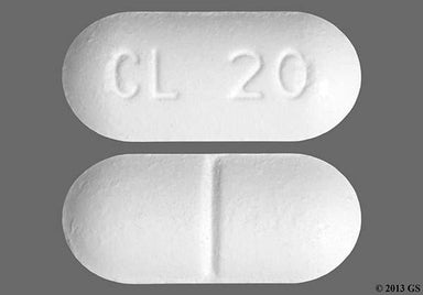 White Oblong CL 20 - Methenamine Hippurate 1g Tablet