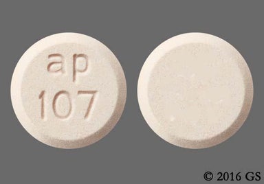 Peach Round Ap 107 - Emverm 100mg Chewable Tablet
