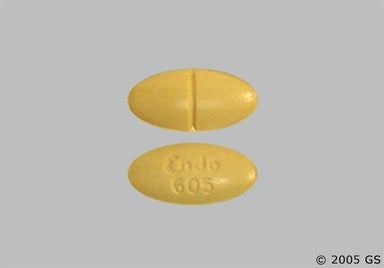 Yellow Oval Endo 605 - Carbidopa/Levodopa 25mg-100mg Tablet