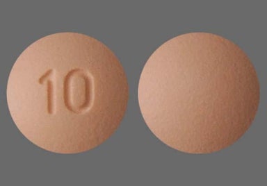 Peach Round 10 - Donepezil Hydrochloride 10mg Tablet