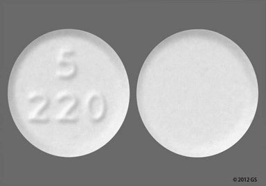 White Round 5 220 - Liothyronine Sodium 5mcg Tablet