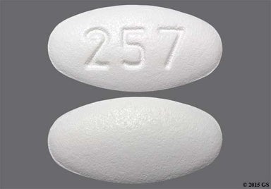 White Oval 257 - Carvedilol 25mg Tablet