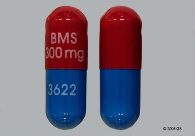 Blue, Red Capsule BMS 300mg 3622 - Atazanavir 300mg Capsule
