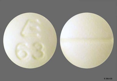 Yellow Round E 63 - Clonazepam 0.5mg Tablet