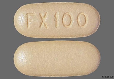 Pink-Orange Oblong Fx100 - Viberzi 100mg Tablet