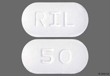 White Oblong 50 And Ril - Riluzole 50mg Tablet